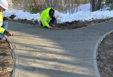 Commercial Concrete Repair, Walkway in Maine